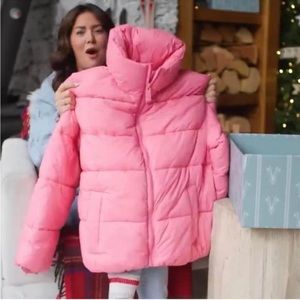 BNWT Winter 2023 Jilly Box Noize Puffer Coat in Pink Size Large